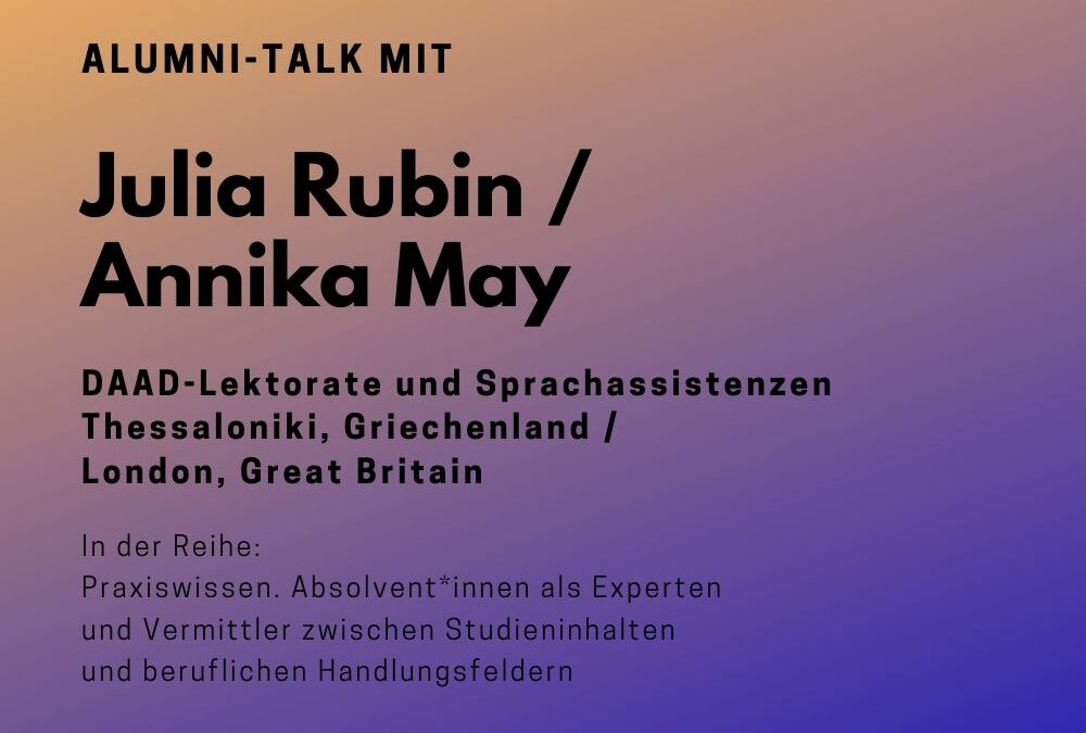 Talk mit Julia Rubin und Annika May