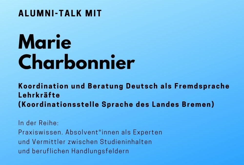 Alumni Talk mit Marie Charbonnier
