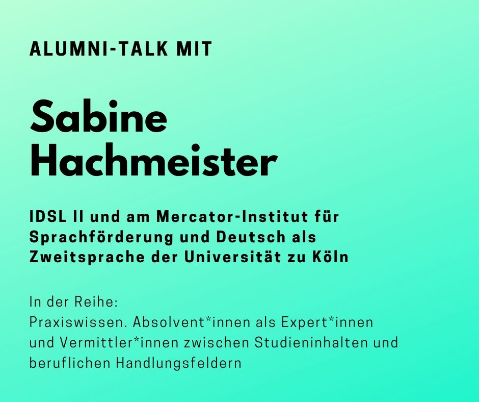 Alumni Talk Sabine Hachmeister